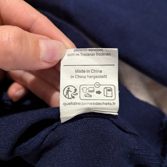 JACK SMITH Pullover Sweater Long Sleeve Argyle Quarter Zipper Collar Size S - Picture 10 of 11